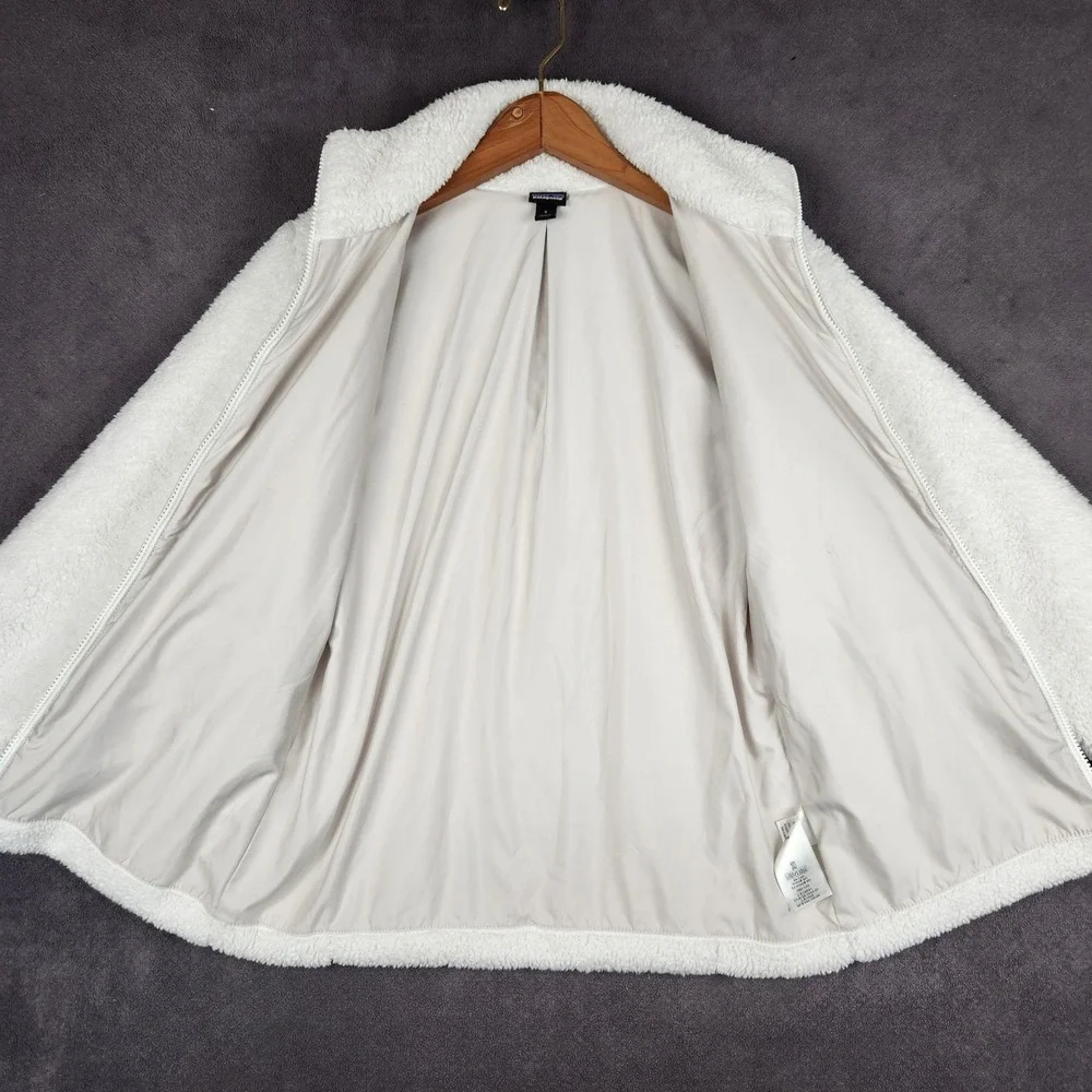 Patagonia Los Gatos Full Zip Fleece Jacket Womens Small White 25211 Slim Fit - Picture 3 of 10